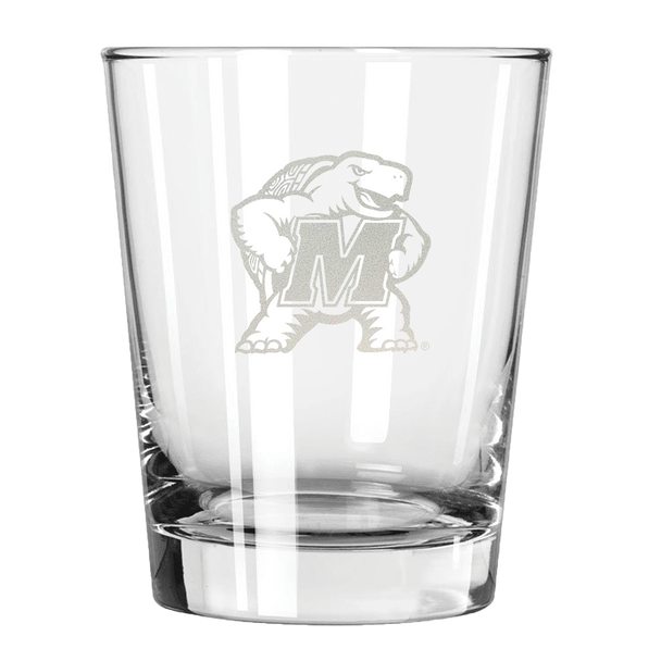 Maryland Terrapins 15oz Old Fashioned w/Etched Logo