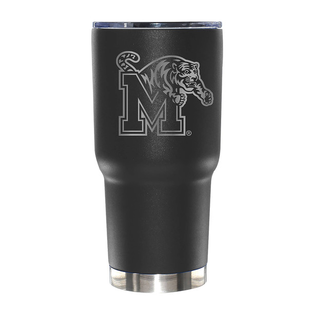 Memphis Tigers 30oz Black Etched Tumbler