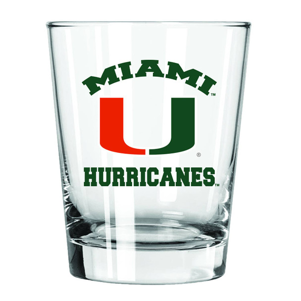 Miami Hurricanes 15oz Old Fashioned w/Arches Logo