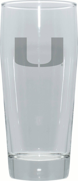 Miami Hurricanes 16oz Pub Pilsner w/Etched Logo