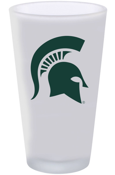 Michigan State Spartans 16oz Frosted Pint Glass Color Logo