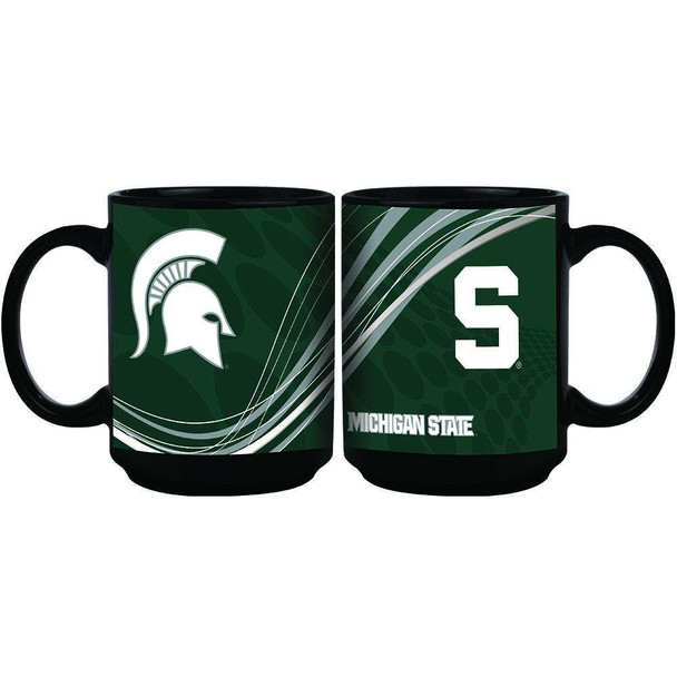 Michigan State Spartans 15oz Dynamic Black Mug