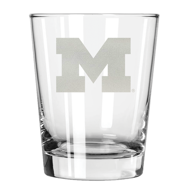 Michigan Wolverines 15oz Old Fashioned w/Etched Logo