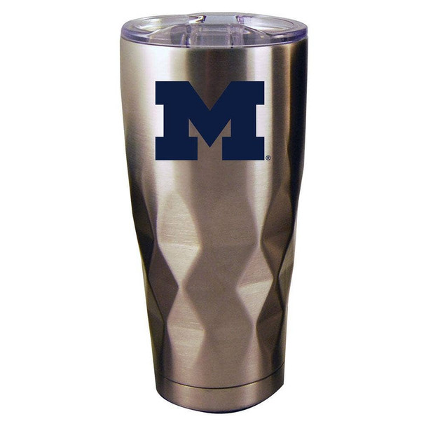 Michigan Wolverines 22oz Stainless Steel Diamond Tumbler
