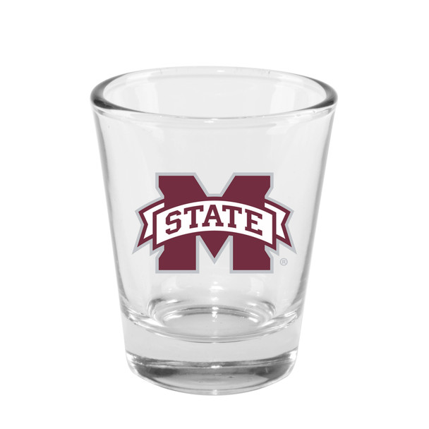 Mississippi State 2oz Clear Collector Glass