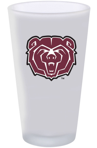 Missouri State Bears 16oz Frosted Pint Glass Color Logo