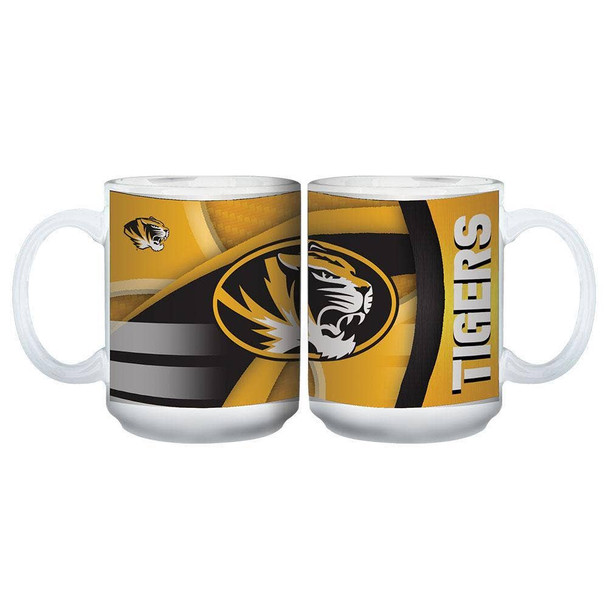 Missouri Tigers 15oz White Carbon Fiber Mug