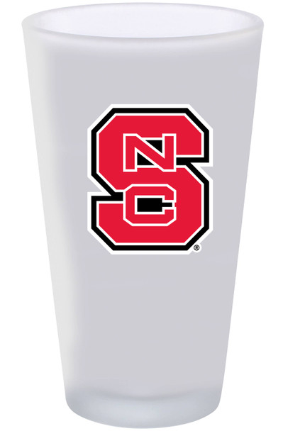 NC State Wolfpack 16oz Frosted Pint Glass Color Logo