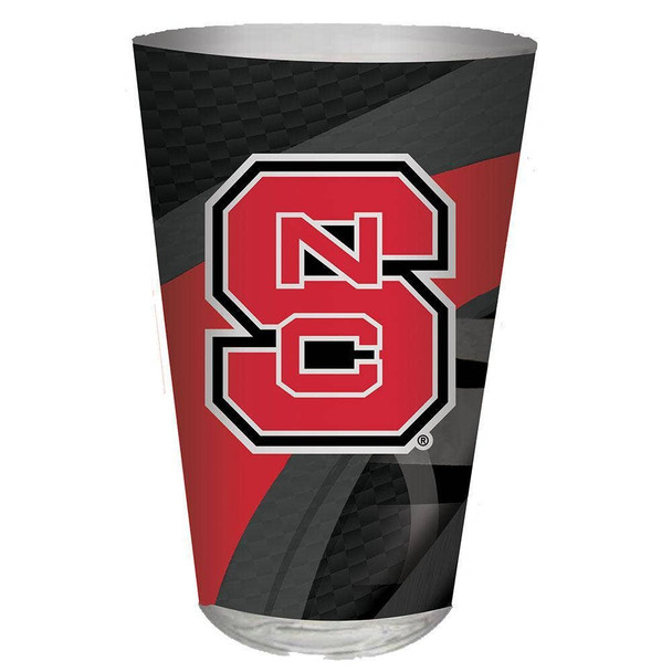 NC State Wolfpack Pint Glass Carbon Design