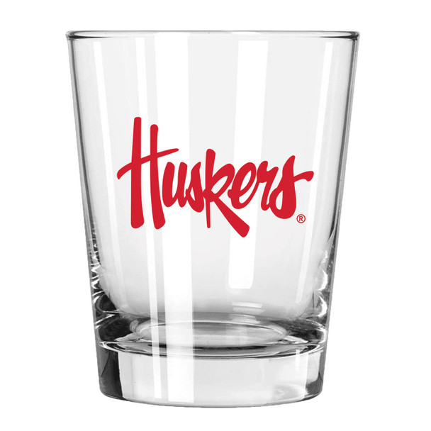 Nebraska Cornhuskers 15oz Old Fashioned w/Color Logo