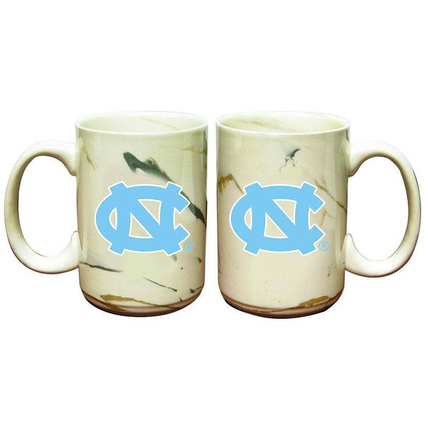 North Carolina Tar Heels Marble Ceramic Mug