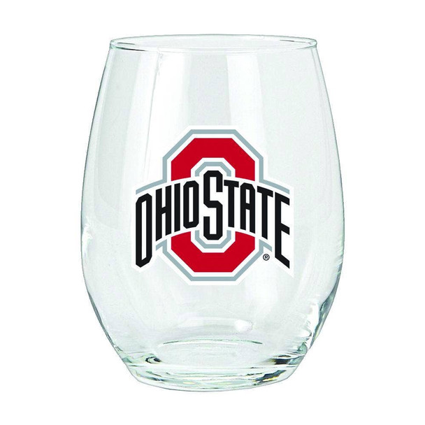 Ohio State Buckeyes 15oz Stemless Wine w/Color Logo