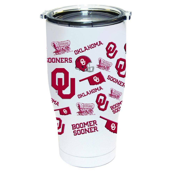 Oklahoma Sooners 24oz All Over Print Tumbler