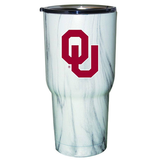 Oklahoma Sooners Marble Stainless Steel Tumbler