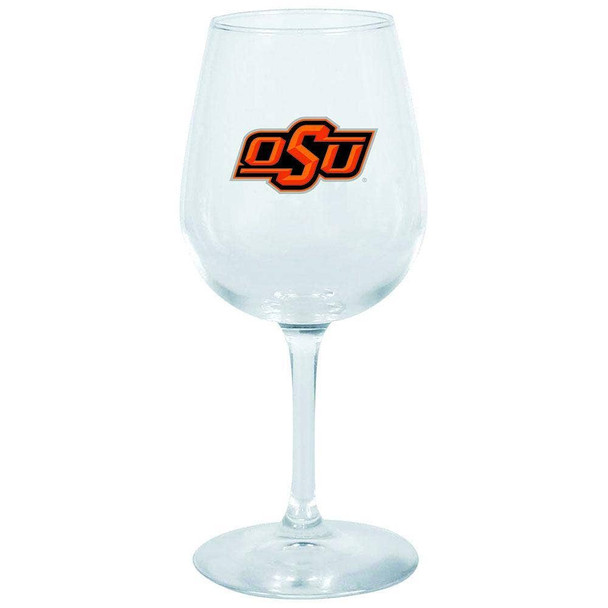 Oklahoma State Cowboys 12.75oz Stem Wine Glass Color Logo