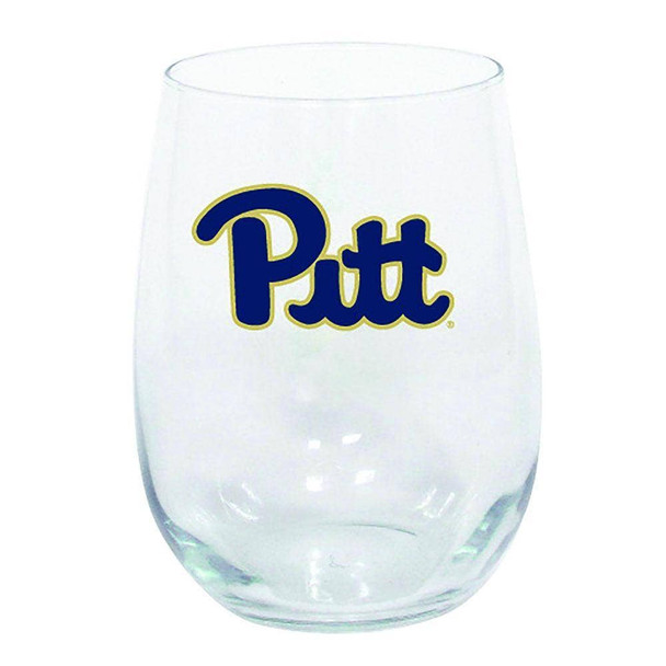 Pittsburgh Panthers 15oz Stemless Wine w/Color Logo