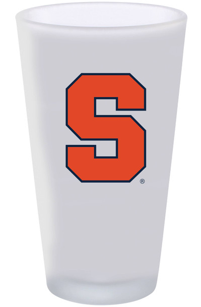 Syracuse Orange 16oz Frosted Pint Glass Color Logo