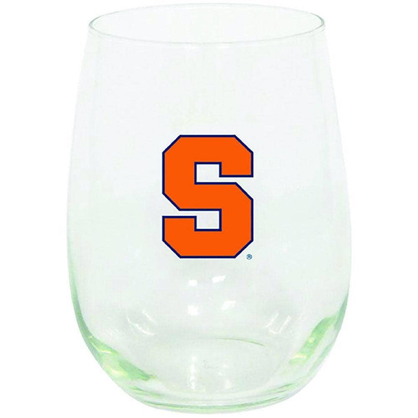 Syracuse Orange 15oz Stemless Wine w/Color Logo