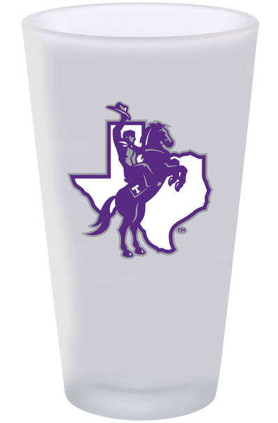Tarleton State 16oz Frosted Pint Glass Color Logo
