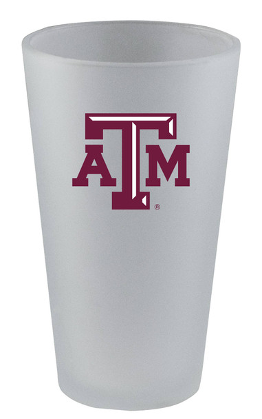 Texas A&M Aggies 16oz Frosted Pint Glass Color Logo