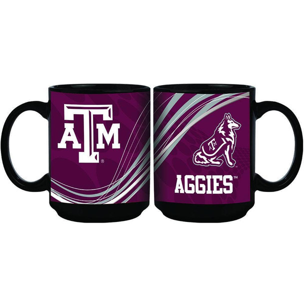 Texas A&M Aggies 15oz Dynamic Black Mug