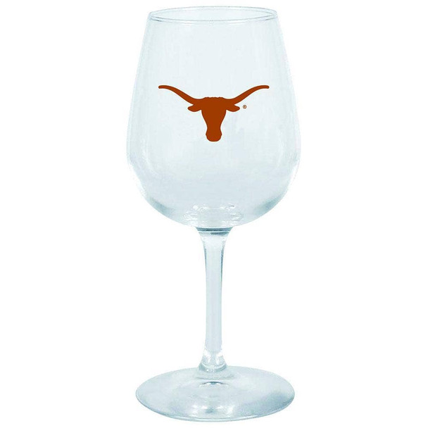 Texas Longhorns 12.75oz Stem Wine Glass Color Logo