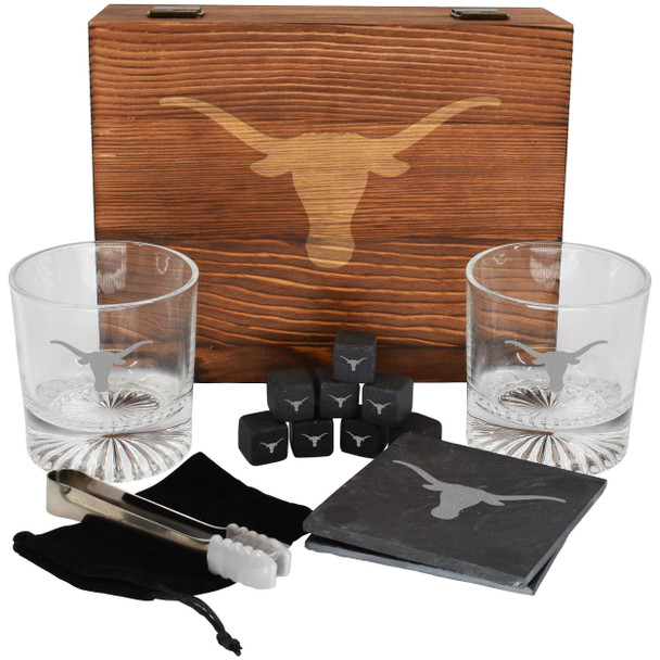 Texas Longhorns Boxed Drinkware Set w/Coasters