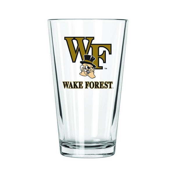Wake Forest 16oz Pint Glass w/Color Logo