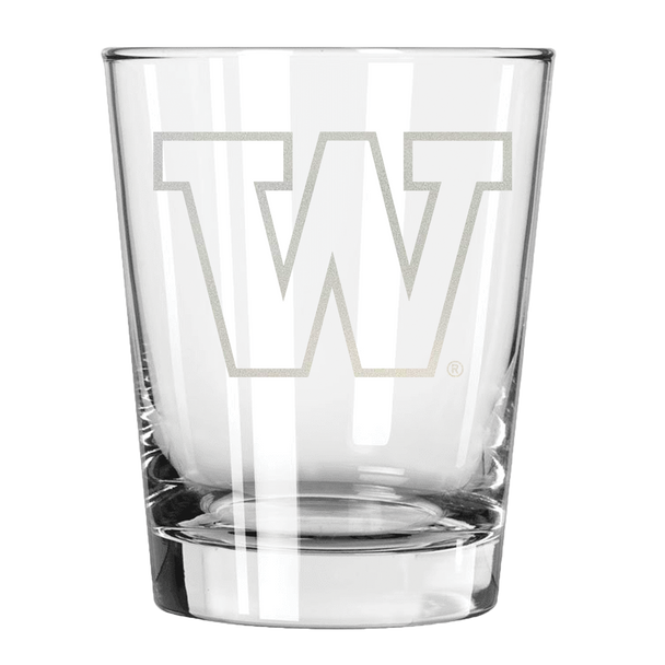 Washington Huskies 15oz Old Fashioned w/Etched Logo