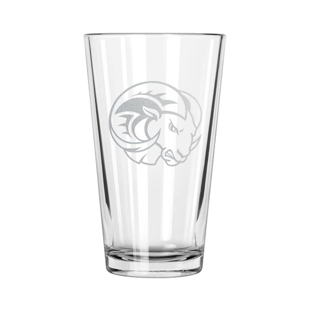 Winston-Salem State Rams 16oz Pint Glass w/Etched Logo
