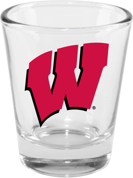 Wisconsin Badgers 2oz Clear Collector Glass