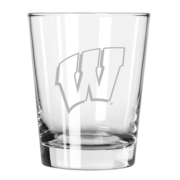Wisconsin Badgers 15oz Old Fashioned w/Etched Logo