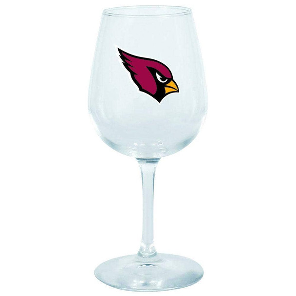 Arizona Cardinals 12.75oz Stem Wine Glass Color Logo