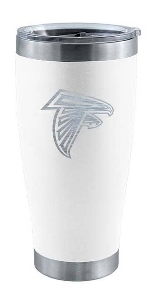 Atlanta Falcons 20oz White Tumbler w/Etched Logo