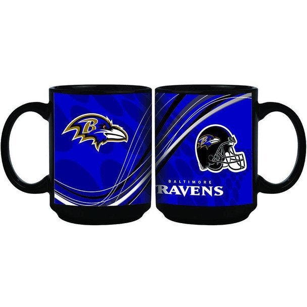 Baltimore Ravens 15oz Dynamic Black Mug