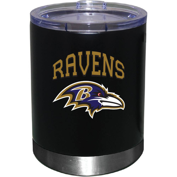 Baltimore Ravens 12oz Black Low-Ball Tumbler Color Logo
