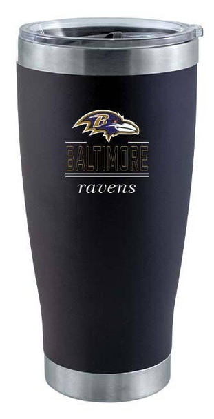Baltimore Ravens 20oz Black Tumbler w/Classic Crew Logo