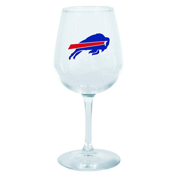 Buffalo Bills 12.75oz Stem Wine Glass Color Logo