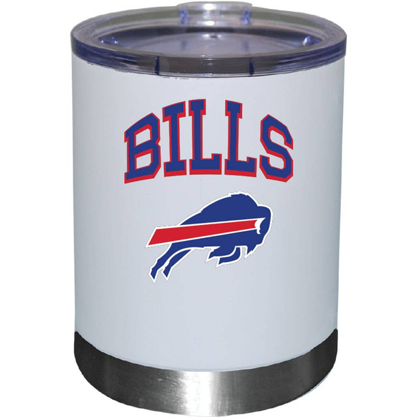 Buffalo Bills 12oz White Low-Ball Tumbler Color Logo