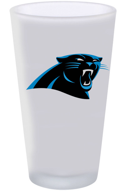 Carolina Panthers 16oz Frosted Pint Glass Color Logo