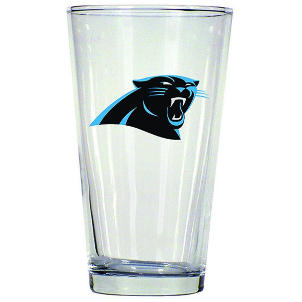 Carolina Panthers 16oz Pint Glass w/Color Logo