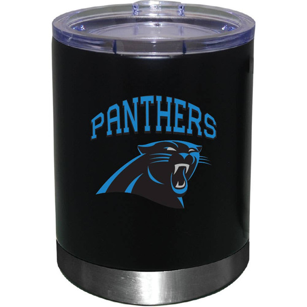Carolina Panthers 12oz Black Low-Ball Tumbler Color Logo