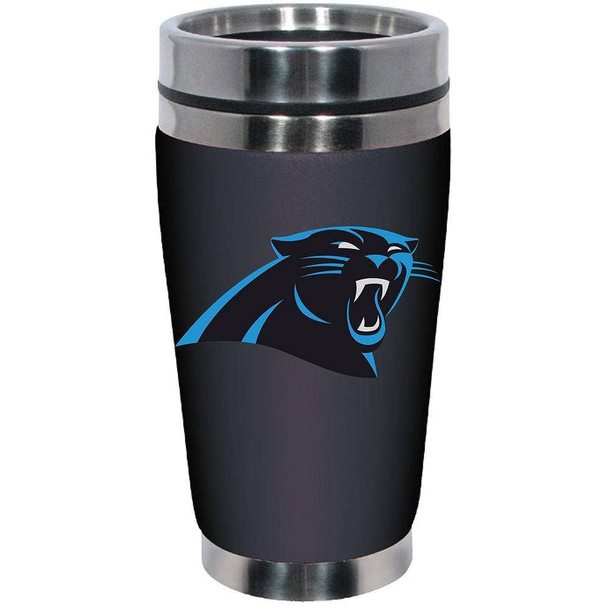 Carolina Panthers 16oz Travel Mug with Neoprene Wrap