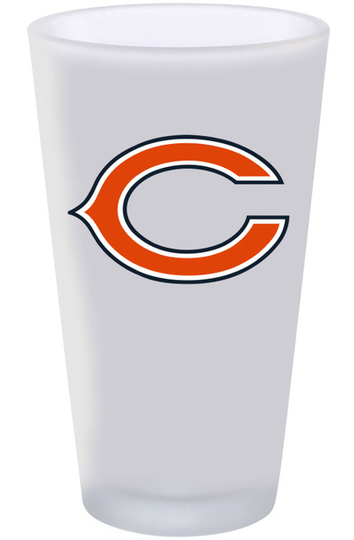 Chicago Bears 16oz Frosted Pint Glass Color Logo