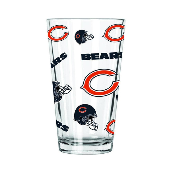 Chicago Bears 16oz All Over Print Glass