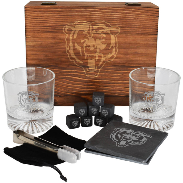 Chicago Bears Boxed Drinkware Set w/Coasters