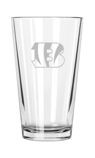 Cincinnati Bengals 16oz Pint Glass w/Etched Logo