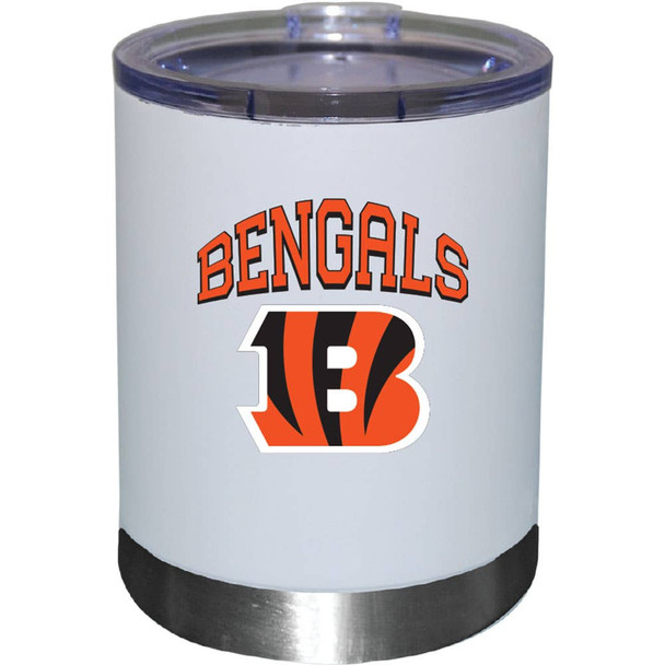 Cincinnati Bengals 12oz White Low-Ball Tumbler Color Logo