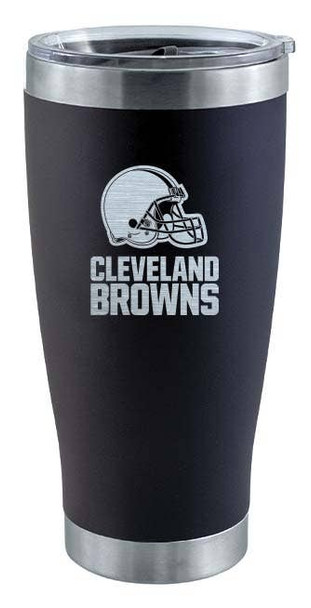 Cleveland Browns 20oz Black Tumbler w/Etched Logo