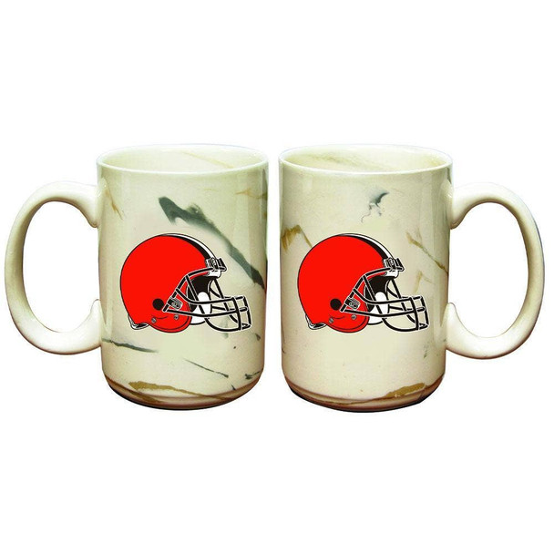Cleveland Browns Marble Ceramic Mug